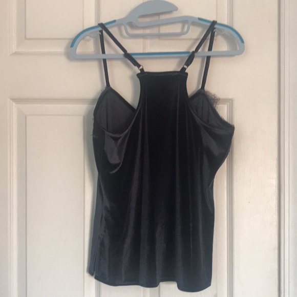 NWT Nine West black lace neck cami size XS - Picture 4 of 7